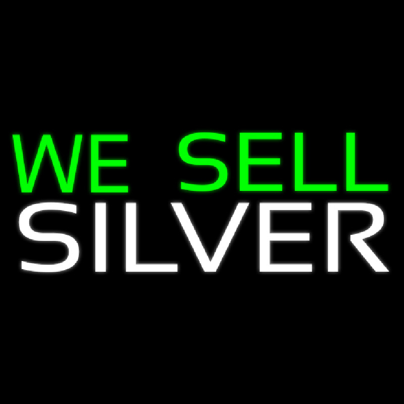 We Sell Silver Neontábla