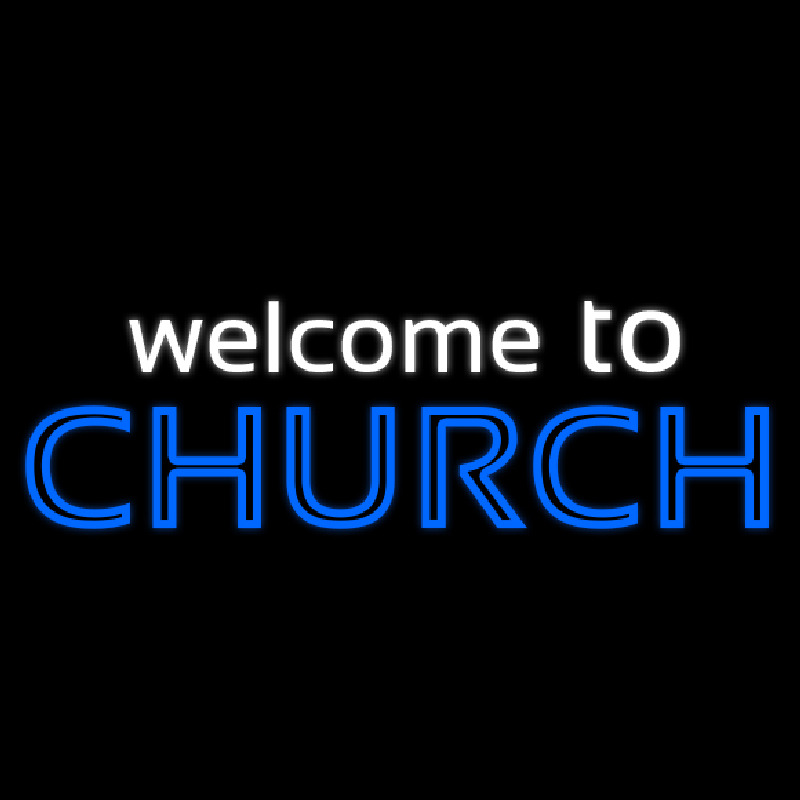 Welcome To Church Neontábla