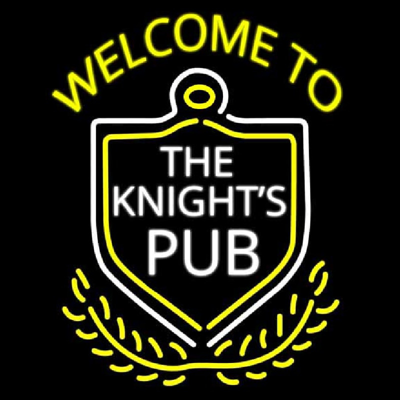 Welcome To The Knights Pub Neontábla