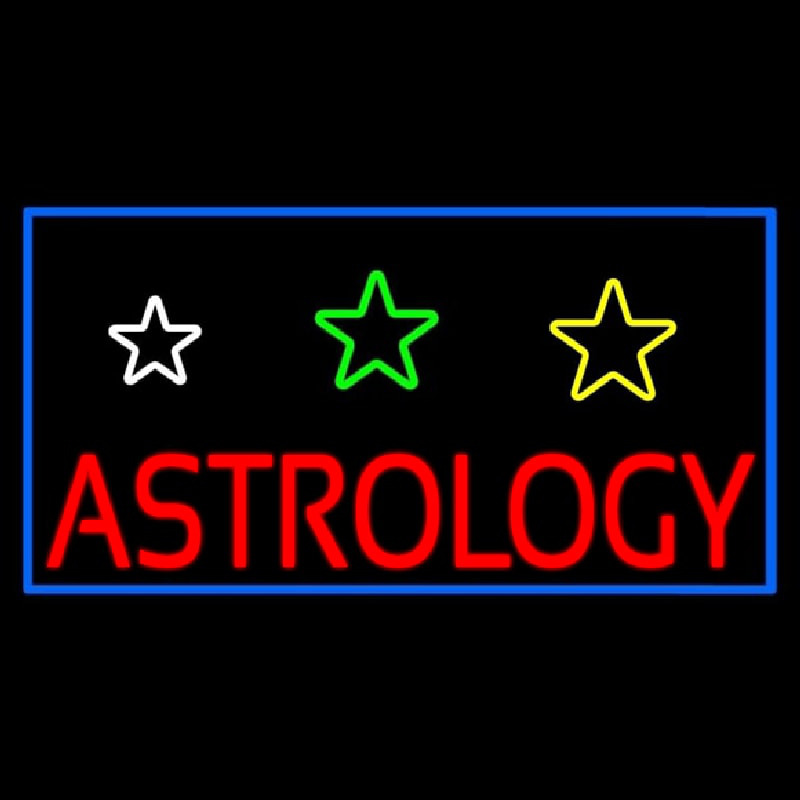 White Astrology Neontábla