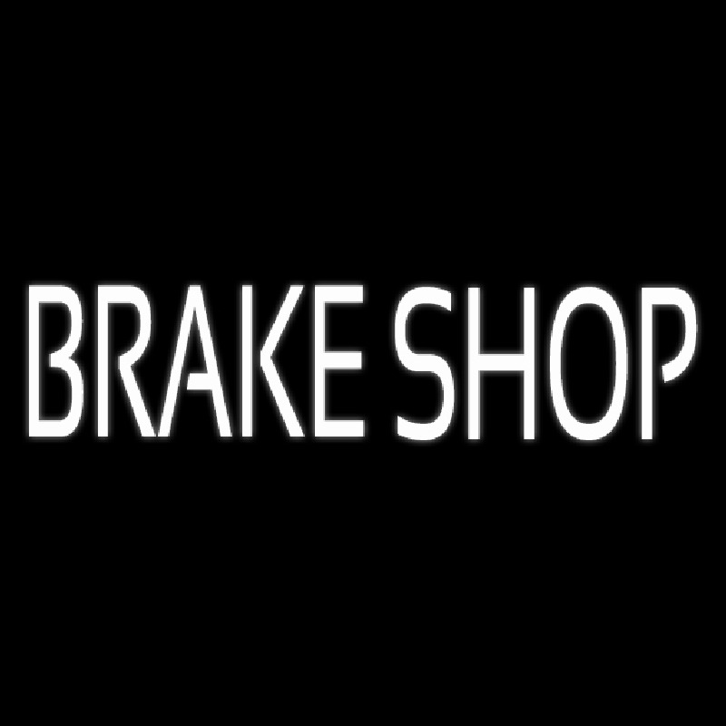 White Brake Shop Neontábla