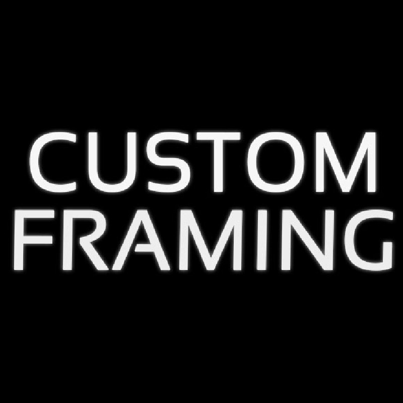 White Custom Framing Neontábla