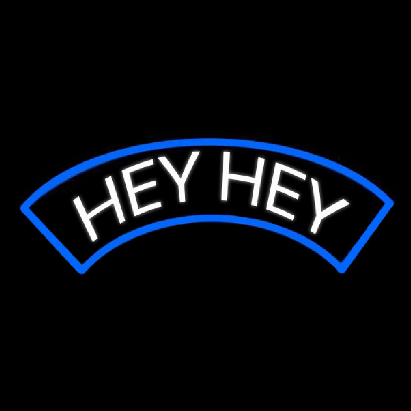 White Hey Neontábla