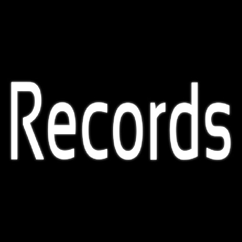 White Records 1 Neontábla