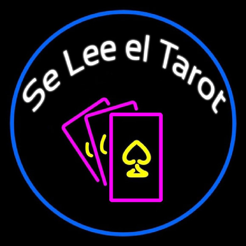 White Se Lee El Tarot And Cards Logo Neontábla