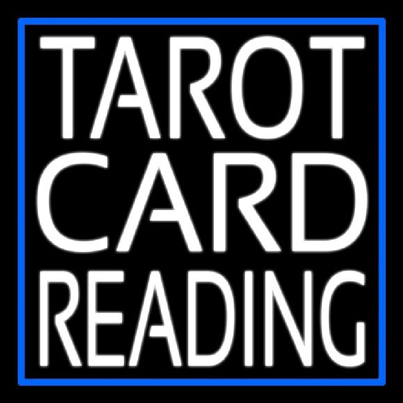 White Tarot Card Reading Neontábla