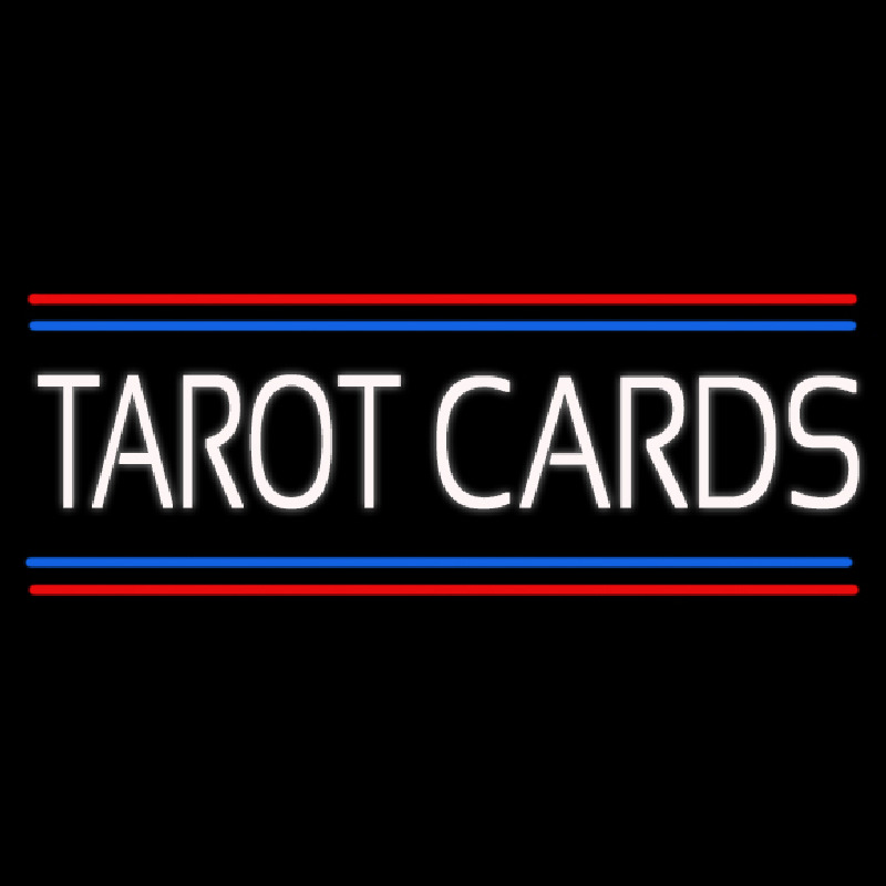 White Tarot Cards With Line Neontábla