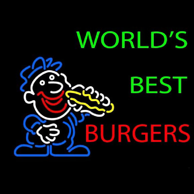 Worlds Best Burgers Neontábla