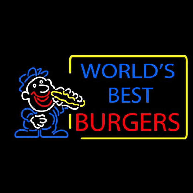 Worlds Best Burgers Neontábla