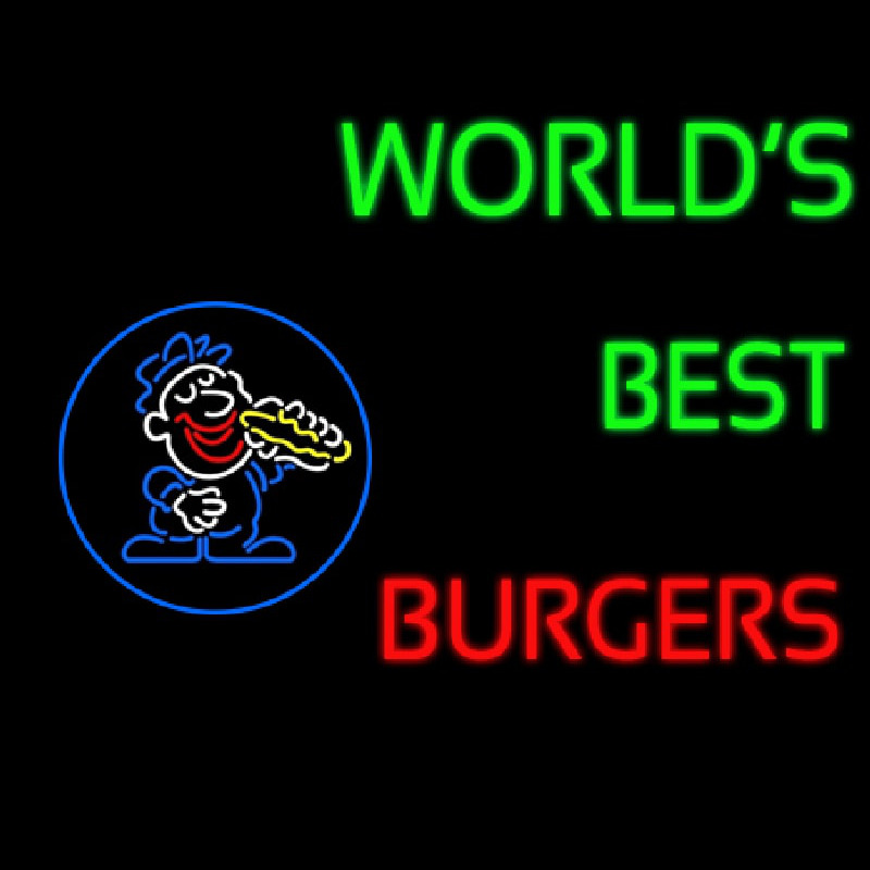 Worlds Best Burgers Neontábla
