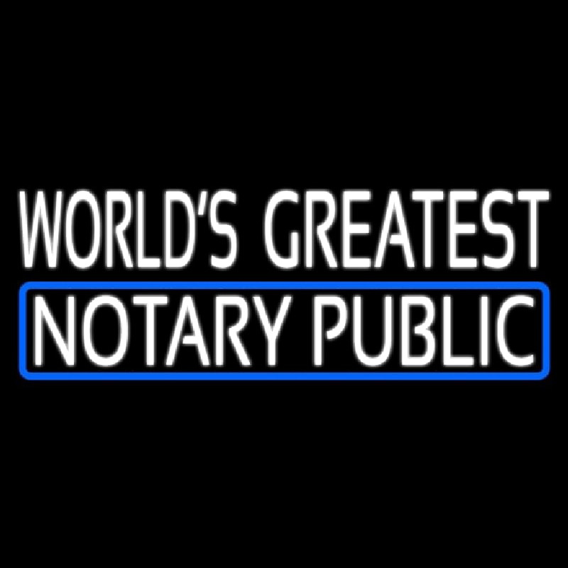 Worlds Greatest Notary Public Neontábla