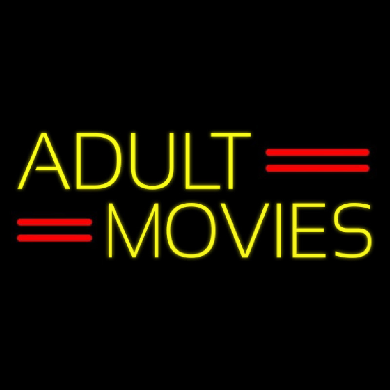 Yellow Adult Movies Neontábla