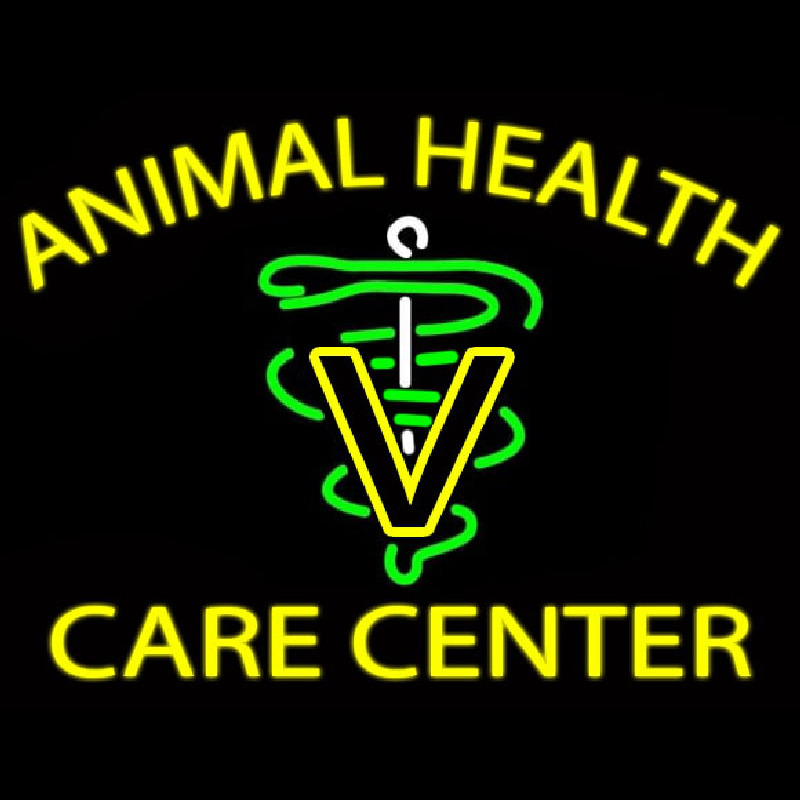 Yellow Animal Health Care Center Neontábla