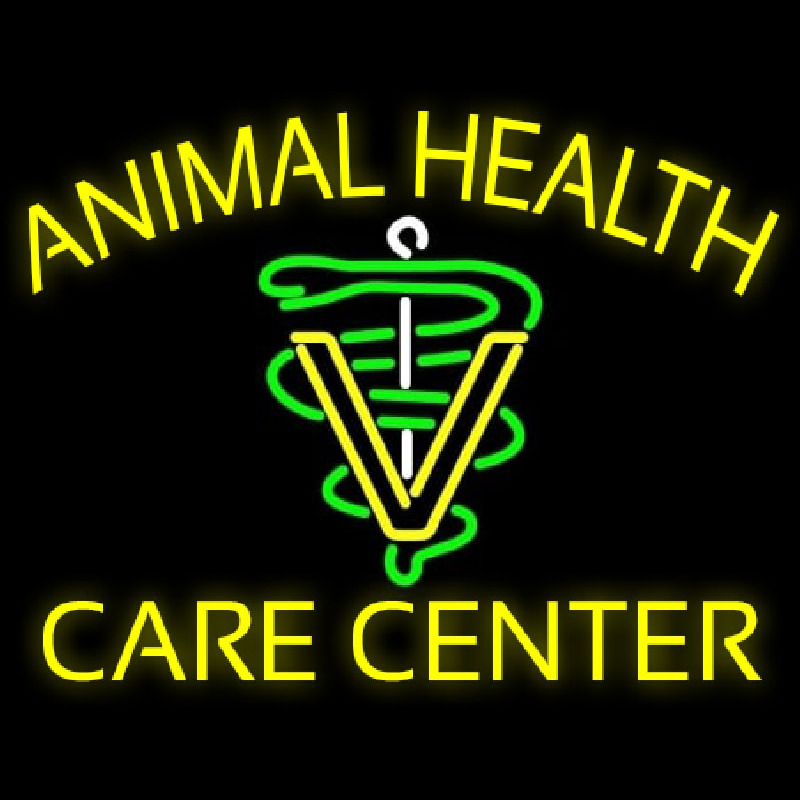 Yellow Animal Health Care Center Neontábla