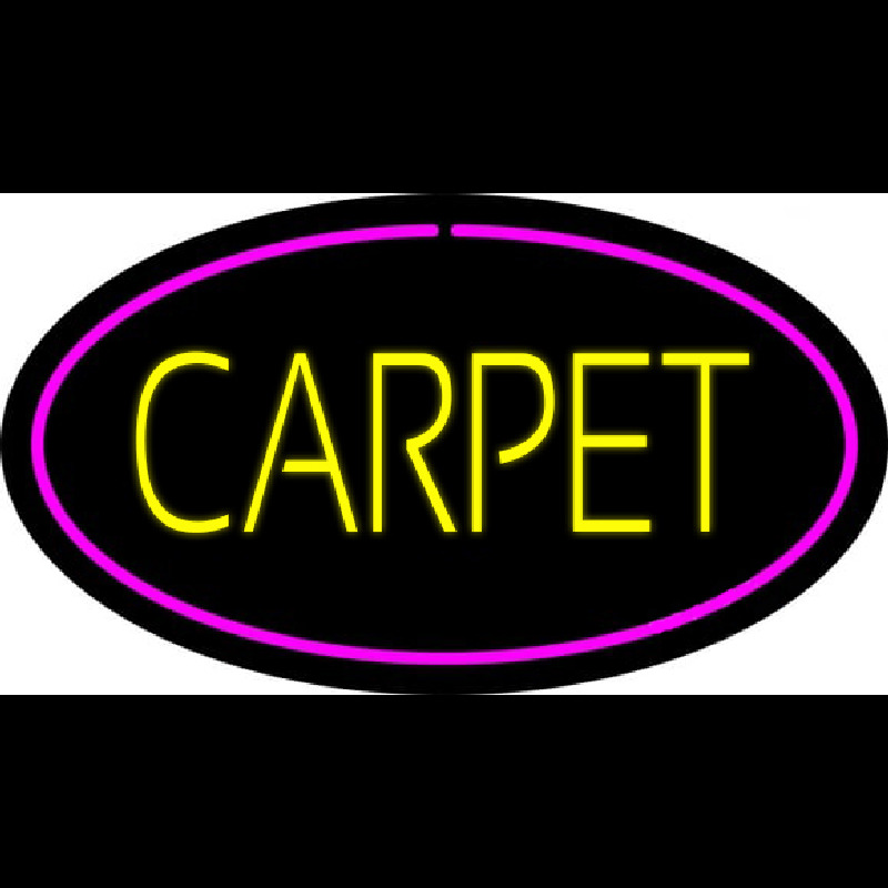 Yellow Carpet Oval Pink Border Neontábla