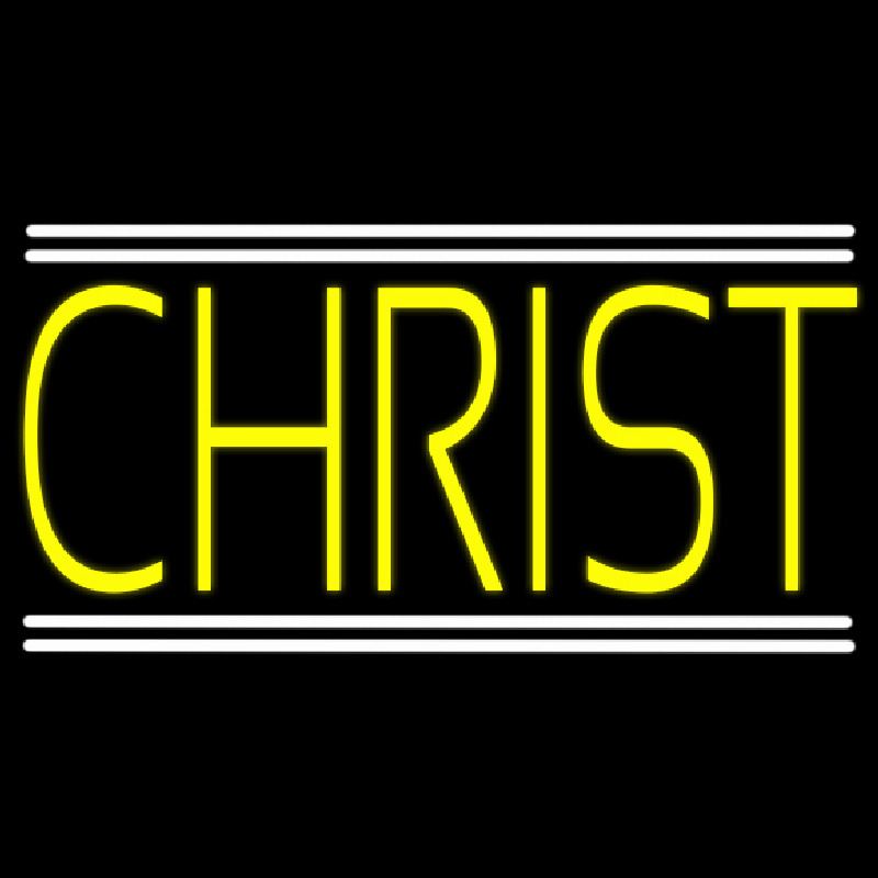 Yellow Christ Neontábla
