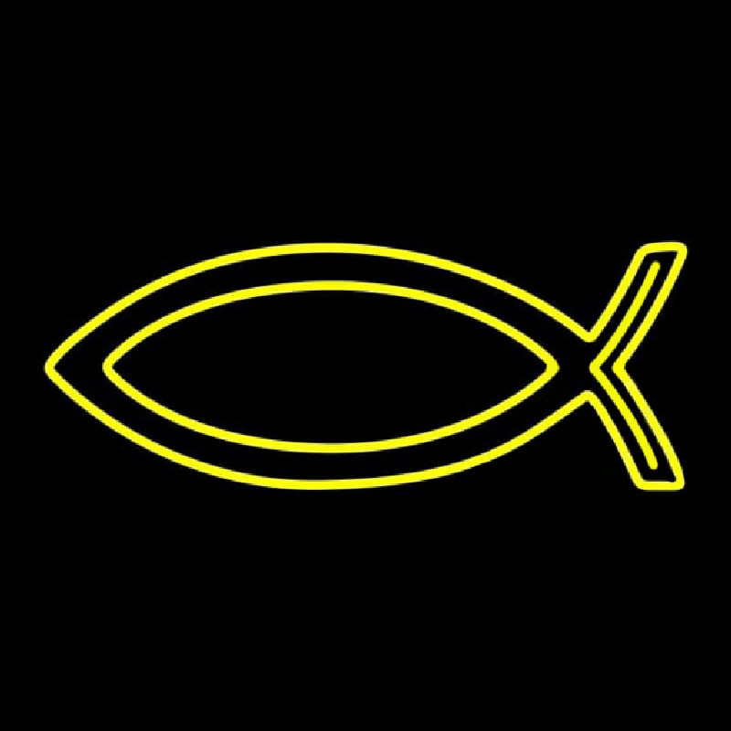 Yellow Christian Neontábla