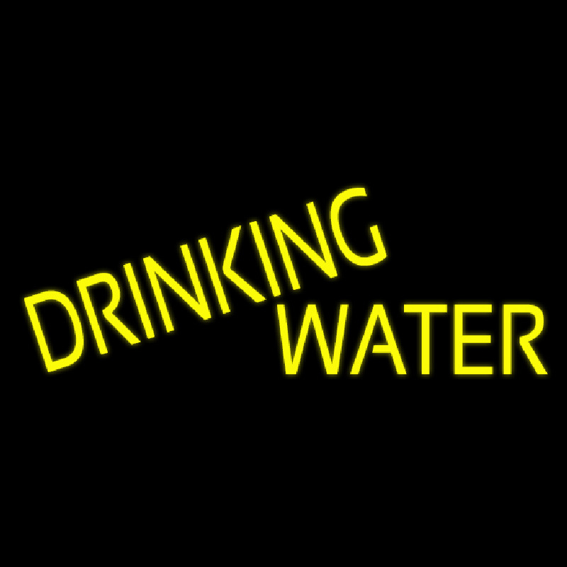 Yellow Drinking Water Neontábla