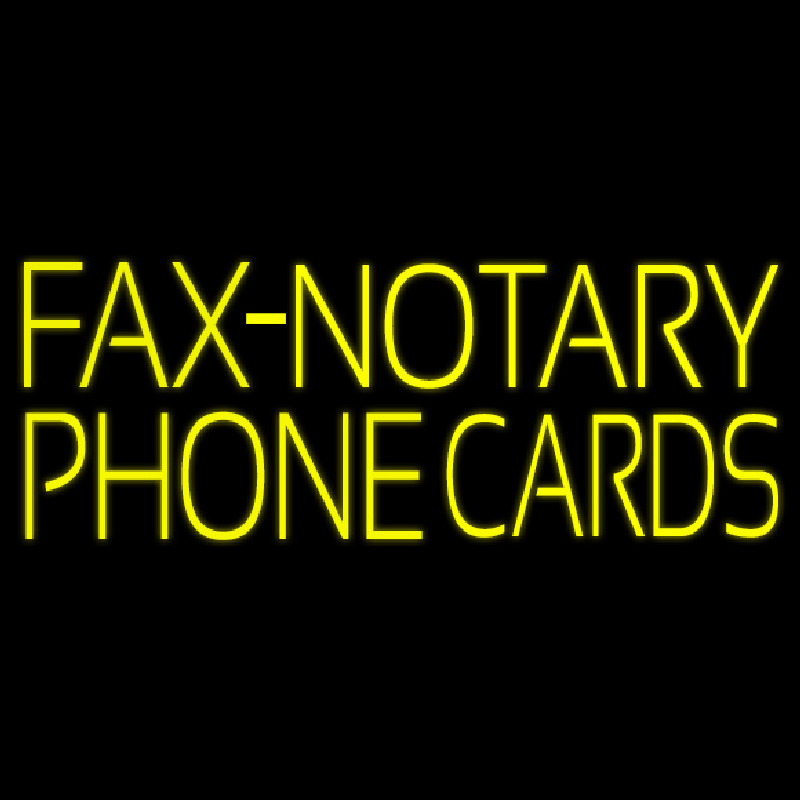 Yellow Fa  Notary Phone Cards 1 Neontábla