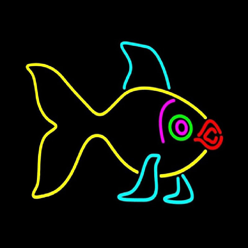 Yellow Fish 1 Neontábla