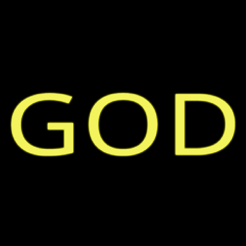 Yellow God Block Neontábla