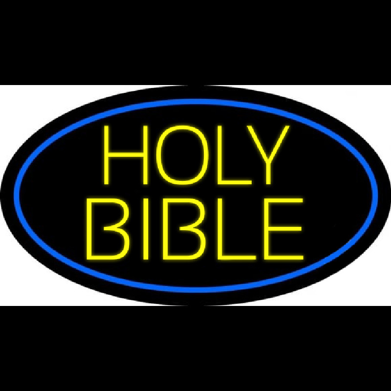 Yellow Holy Bible Neontábla