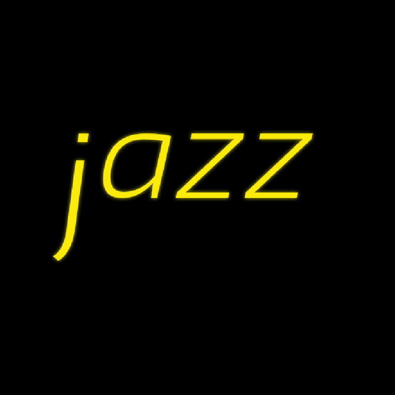 Yellow Jazz Cursive Neontábla