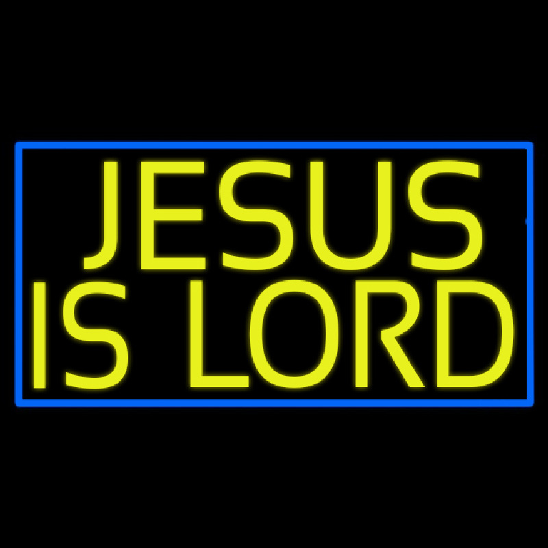 Yellow Jesus Is Lord Neontábla