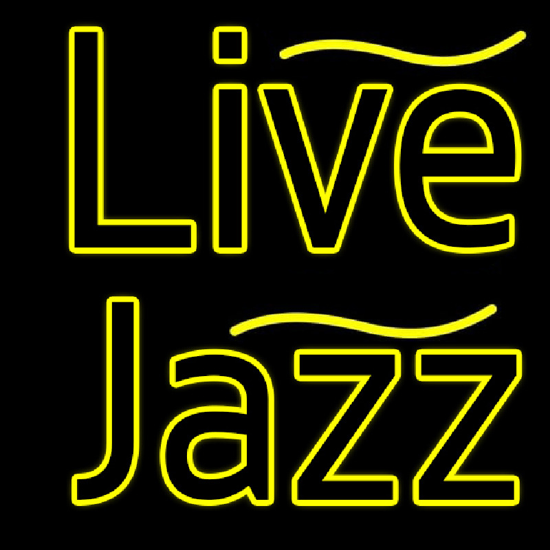 Yellow Live Jazz Neontábla