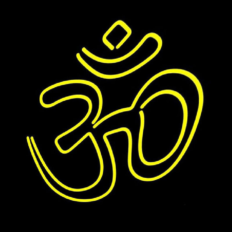 Yellow Om Neontábla