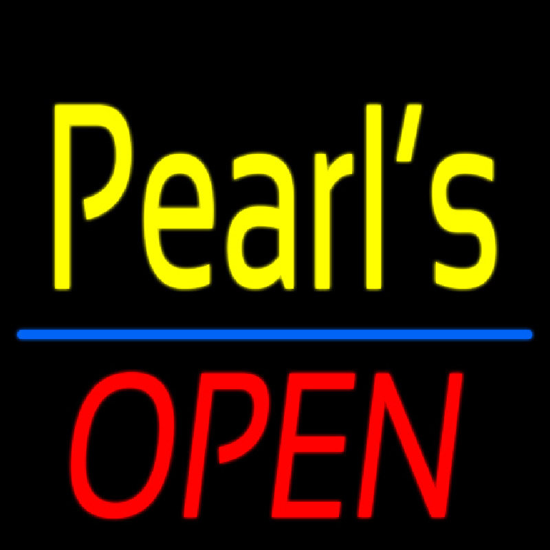Yellow Pearls Open Neontábla