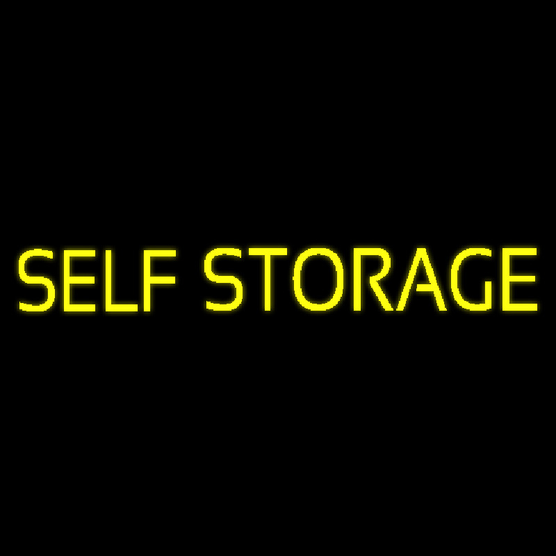Yellow Self Storage Block Neontábla