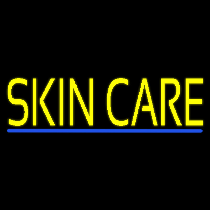 Yellow Skin Care Blue Line Neontábla