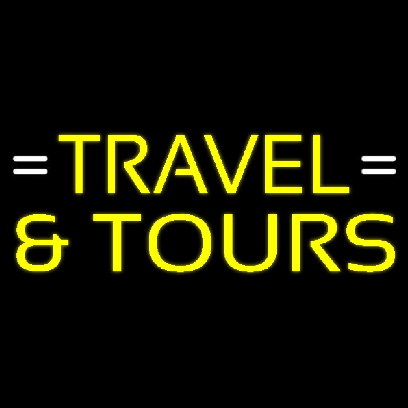 Yellow Travel And Tours Neontábla