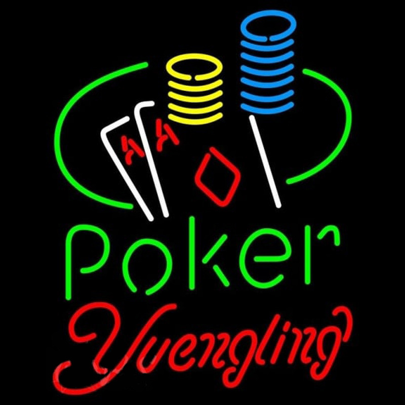 Yuengling Poker Ace Coin Table Beer Sign Neontábla