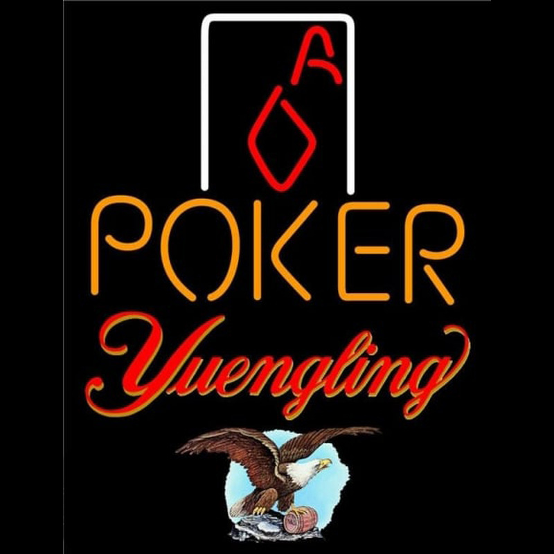 Yuengling Poker Squver Ace Beer Sign Neontábla