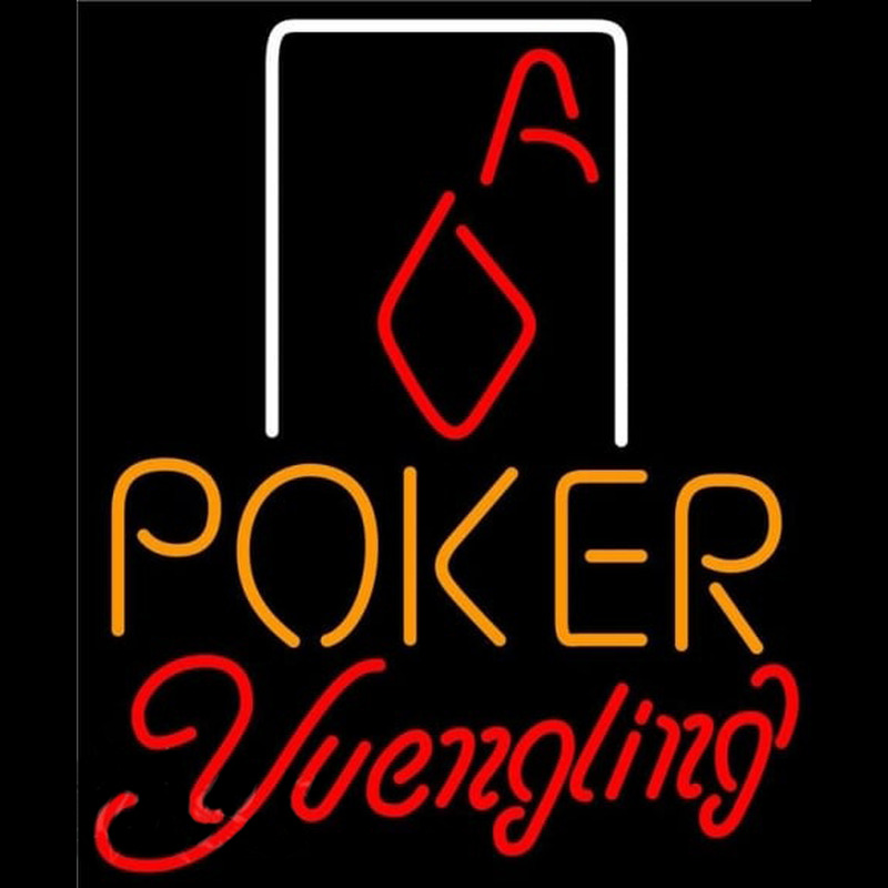 Yuengling Poker Squver Ace Beer Sign Neontábla