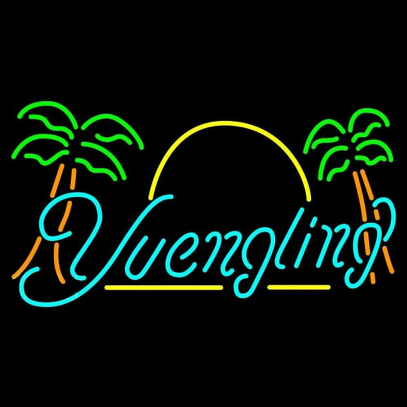 Yuengling Sun Palm Trees Beer Sign Neontábla