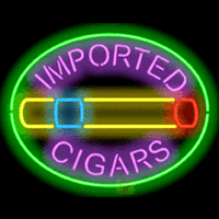  Imported Cigars with Graphic Neontábla