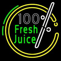100 Percent Fresh Juice Neontábla
