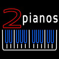 2 Pianos Neontábla