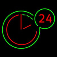 24 Hours Clock Neontábla