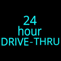 24 Hours Double Stroke Drive Thru Neontábla