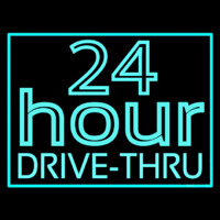 24 Hours Double Stroke Drive Thru Neontábla