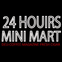 24 Hours Mini Mart Neontábla