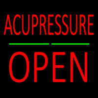 Acupressure Block Open Green Line Neontábla