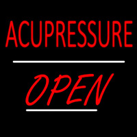 Acupressure Open White Line Neontábla