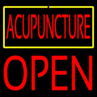 Acupuncture Block Open Neontábla