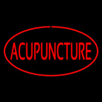 Acupuncture Oval Red Neontábla
