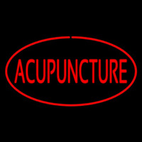 Acupuncture Oval Red Neontábla